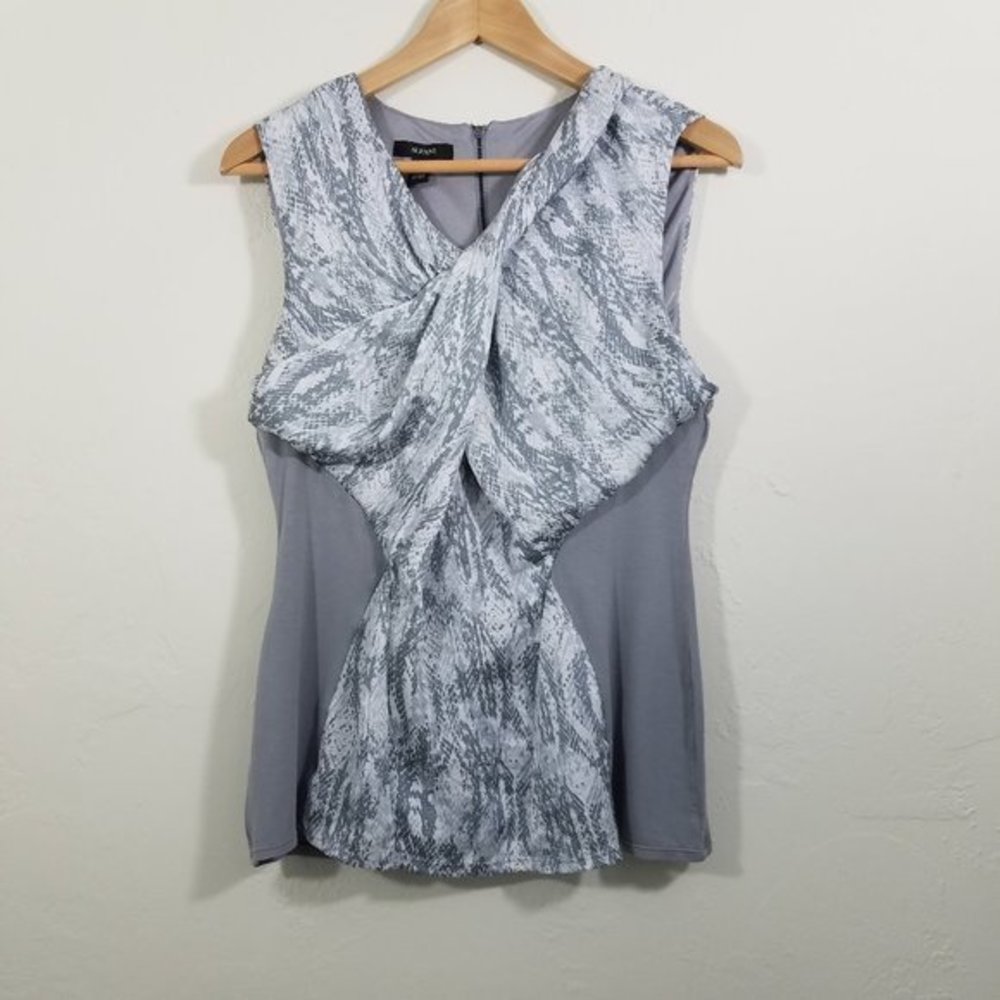 Alfani Sleeveless Snake Print Blouse Top Size M